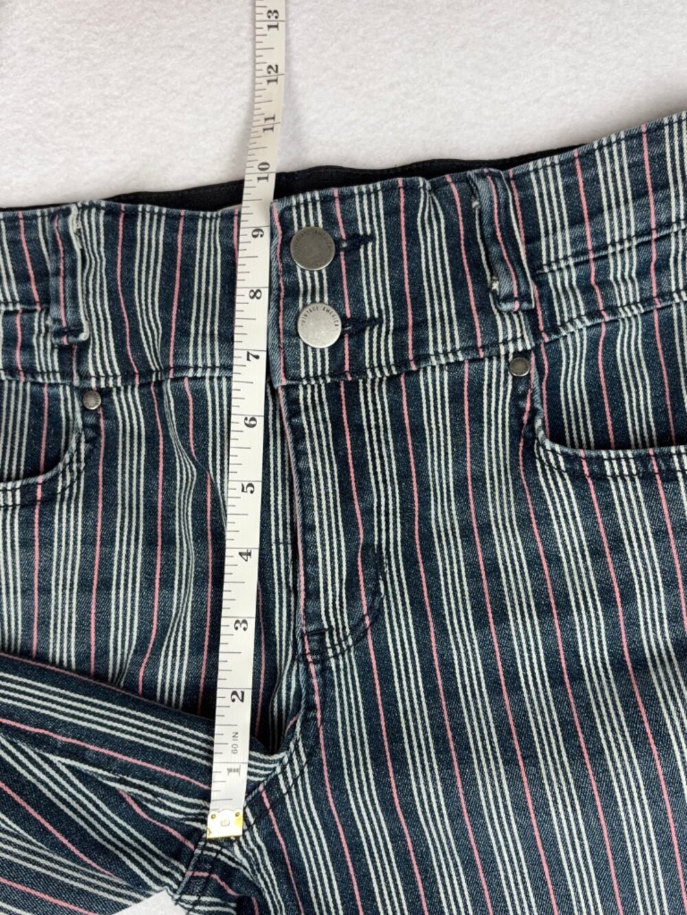Vintage America Fab Betty Crop Pants Women's 8/29 Multi Striped Goth Steampunk - Picture 6 of 9